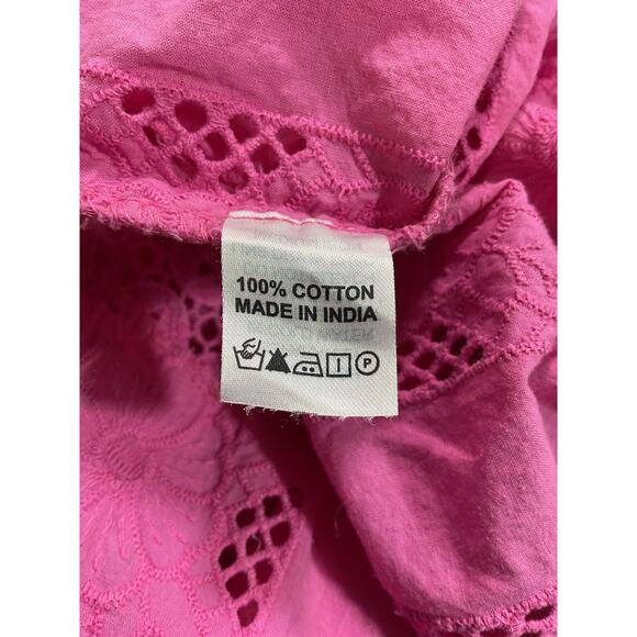 Melissa Odabash 'Victoria' Pink Broderie Anglaise Cotton Mini Dress Size S - Picture 5 of 5